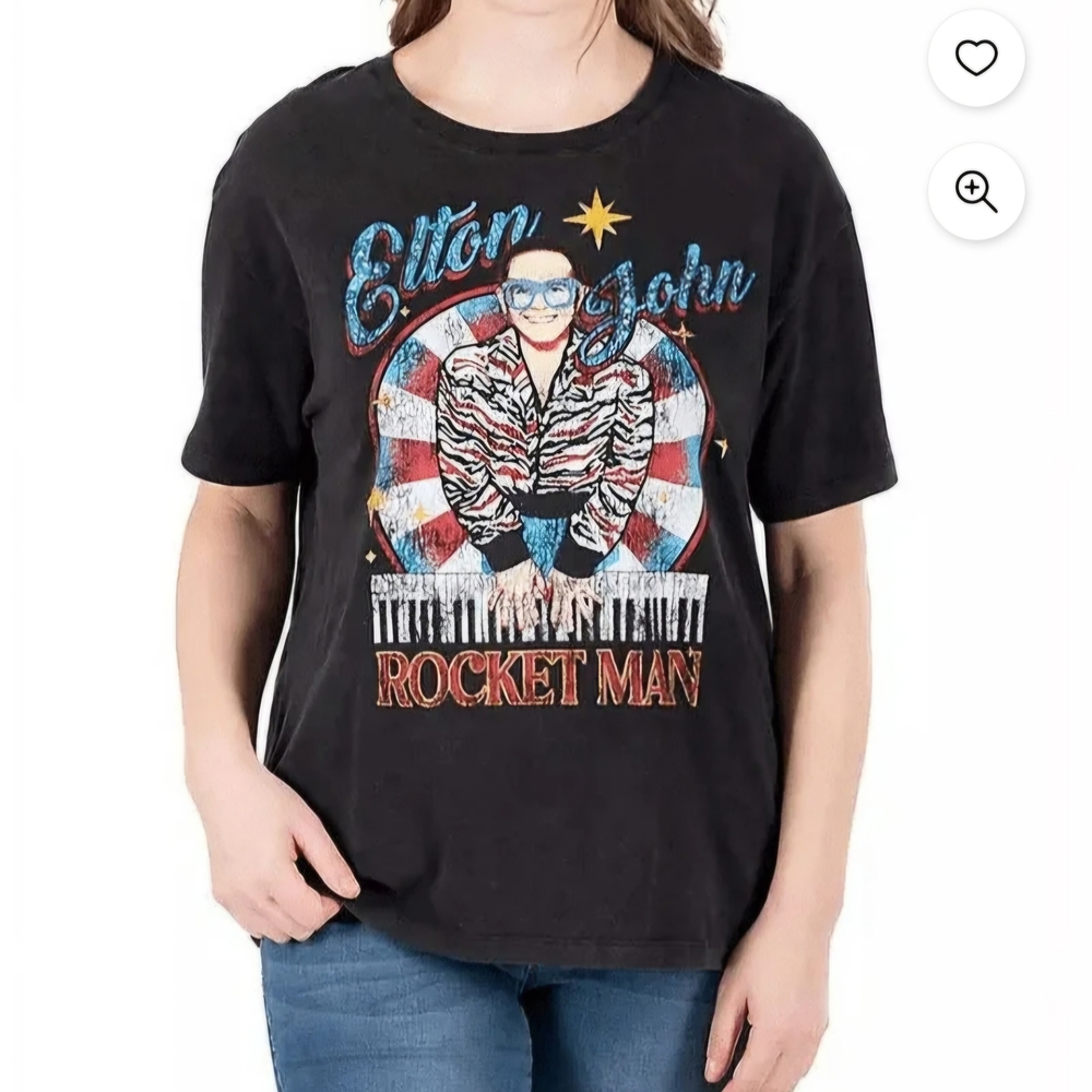 🆕️ Elton John Rocket Man Graphic T-Shirt